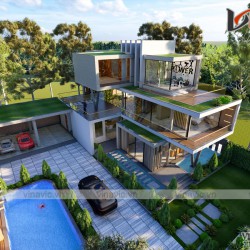 Biệt thự hiện đại có hồ bơi kiểu singapore ở Quảng Bình