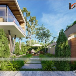 Biệt thự hiện đại có hồ bơi kiểu singapore ở Quảng Bình