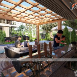 Biệt thự hiện đại có hồ bơi kiểu singapore ở Quảng Bình