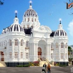 Biệt thự lâu đài Pháp cổ điển đẹp như mơ của doanh nhân LDDT2001
