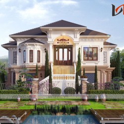 Biệt thự nhà vườn đẹp 2 tầng thiết kế cao cấp BT1820