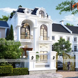 Biệt thự phố 120m2 2 tầng mặt tiền 8m sâu 16m tân cổ điển