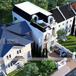 Biệt thự phố 120m2 2 tầng mặt tiền 8m sâu 16m tân cổ điển