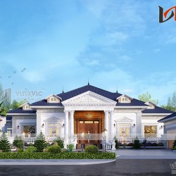 Dinh thự 1 tầng 1000m2 đẳng cấp nhất ở vùng núi thiên nhiên Tây Bắc BT1902