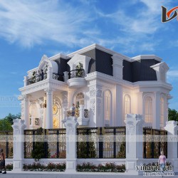 Dinh thự 3 tầng phong cách tân cổ điển ở Hà Nam LDDT2005