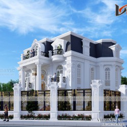 Dinh thự 3 tầng phong cách tân cổ điển ở Hà Nam LDDT2005