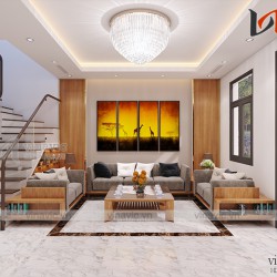 Nội thất nhà ống mang phong cách hiện đại trẻ trung  NTNO1621