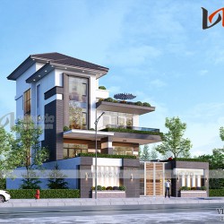 Biệt thự 3 tầng 4 phòng ngủ BT1908 mang phong cách hiện đại đầy đủ tiện nghi