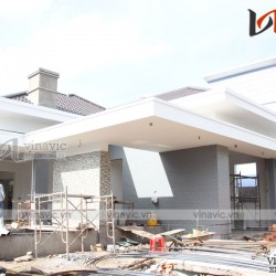 Hoàn thiện mẫu biệt thự 1 tầng hiện đại tuyệt đẹp ở miền quê sông nước Tiền Giang TCBT1829