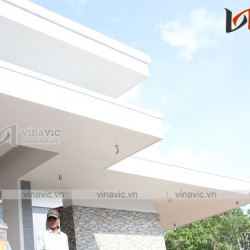 Hoàn thiện mẫu biệt thự 1 tầng hiện đại tuyệt đẹp ở miền quê sông nước Tiền Giang TCBT1829