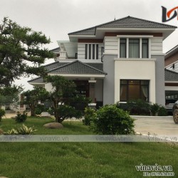 Hoàn thiện mẫu biệt thự hiện đại đẹp ở Sầm Sơn TCBT1828
