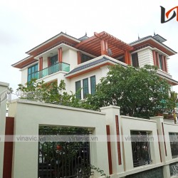 Mẫu thiết kế nhà mặt tiền 12m đẹp diện tích 170m2 Ninh Bình TCBT1663