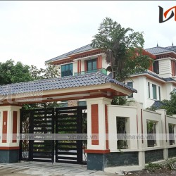 Mẫu thiết kế nhà mặt tiền 12m đẹp diện tích 170m2 Ninh Bình TCBT1663