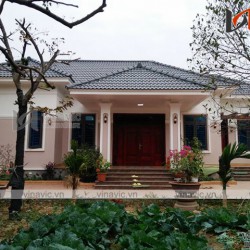 Hoàn thiện mẫu biệt thự mái nhật 1 tầng hiện đại TCBT1527
