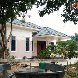 Hoàn thiện mẫu biệt thự mái nhật 1 tầng hiện đại TCBT1527