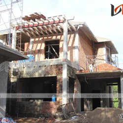 Thi công biệt thự 2 tầng mái thái tuyệt đẹp TCBT1802