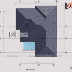 Mặt tiền nhà 2 tầng mái thái ngang 9m chiều sâu 13m thoáng mát BT1501