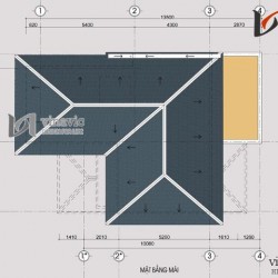 Mẫu nhà 2 tầng mặt tiền 8m diện tích 100m2 chữ L thiết kế hiện đại  BT1489