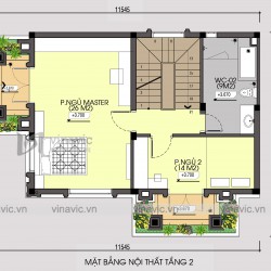 Thiết kế nhà phố 3 tầng kích thước 8x10m BT1834