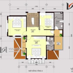 Nhà 2 tầng mặt tiền 10m kích thước 10x12m 4 phòng ngủ hiện đại BT1484