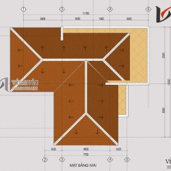 Nhà 2 tầng mặt tiền 10m kích thước 10x12m 4 phòng ngủ hiện đại BT1484
