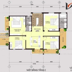 Biệt thự 2 tầng 5 phòng ngủ 120m2 mặt tiền 9m  tân cổ điển BT1479