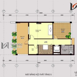 Biệt thự nhà ống đẹp 5 tầng thiết kế sang trọng và hiện đại NO1448