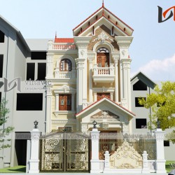 Biệt thự kiểu Pháp cổ 3 tầng mặt tiền 8m mức đầu khoảng 2.5 tỷ BT1658