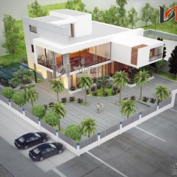 Mẫu biệt thự cao cấp 2 tầng phong cách hiện đại BTCC1433