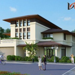 Mẫu biệt thự hiện đại sử dụng vật liệu mới cao cấp BTCC1408