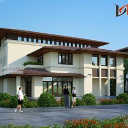 Mẫu biệt thự hiện đại sử dụng vật liệu mới cao cấp BTCC1408