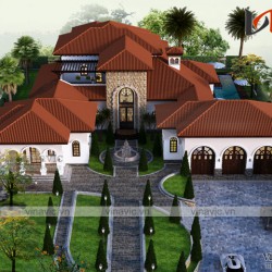 Thiết kế biệt thự nghỉ dưỡng kiến trúc Địa Trung Hải