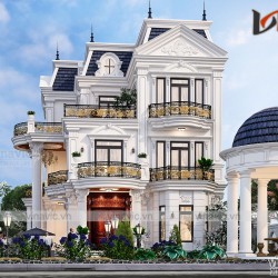 Mẫu biệt thự tân cổ điển 3 tầng kiểu Pháp đẹp lung linh BT2030