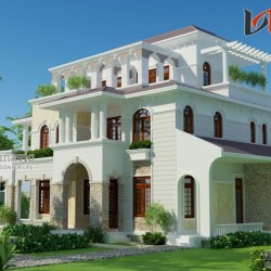 Mẫu thiết kế thi công biệt thự cổ điển sang trọng và đẳng cấp BTCC1411