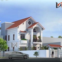 Thiết kế nhà biệt thự tân cổ điển đẹp tiểu cảnh sinh động BTCC1432