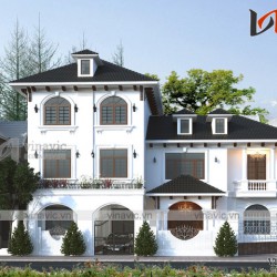 Biệt thự góc 3 tầng mái thái mặt tiền rộng kích thước 18x12m BT1824