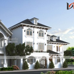 Biệt thự góc 3 tầng mái thái mặt tiền rộng kích thước 18x12m BT1824