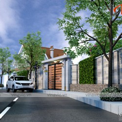 Thiết kế nhà mái thái 1 tầng 3 phòng ngủ 150m2 ở Hòa Bình BT1691