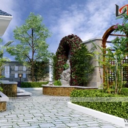 Thiết kế nhà mái thái 1 tầng 3 phòng ngủ 150m2 ở Hòa Bình BT1691