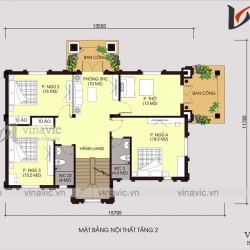 Thiết kế nhà 2 tầng 1 tum 160m2 phong cách cổ điển BT1686