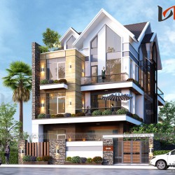Mẫu thiết kế cải tạo biệt thự 3 tầng kiến trúc hiện đại ở Hà Nội BT1833