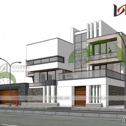 Biệt thự Singapore phong cách hiện đại ở Đồng Hới- Quảng Bình BT1836