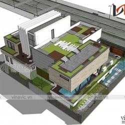 Biệt thự Singapore phong cách hiện đại ở Đồng Hới- Quảng Bình BT1836