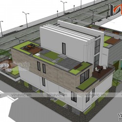 Biệt thự Singapore phong cách hiện đại ở Đồng Hới- Quảng Bình BT1836