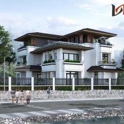 Mẫu thiết kế Villa 3 tầng hiện đại tuyệt đẹp tại TP Vĩnh Yên BT1838