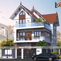 Biệt thự 3 tầng hiện đại mặt tiền 8m ở Hưng Yên BT1692