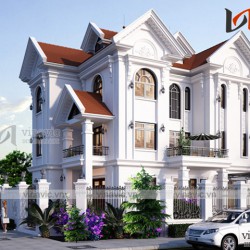 Biệt thự đẹp 3 tầng tân cổ điển 2 mặt tiền 15m sâu 21m ở Vũng Tàu BT1690