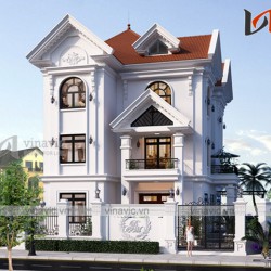 Biệt thự đẹp 3 tầng tân cổ điển 2 mặt tiền 15m sâu 21m ở Vũng Tàu BT1690