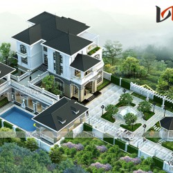 Mẫu thiết kế biệt thự 3 tầng cao cấp ở Đảo Phú Quốc- Kiên Giang BT1699