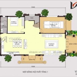 Mẫu nhà 3 tầng mặt tiền 8m sâu 15m mái thái tinh tế từng chi tiết BT1822